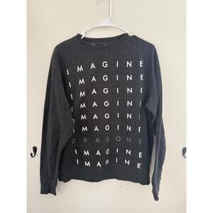 Imagine Dragons Official Band Merch Sweatshirt Mens S Gray Graphic Crewneck